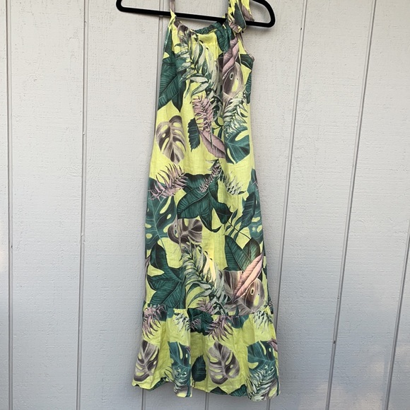 Bellambra 100%Linen Floral Palm Tropical Dress NWT - Picture 4 of 7